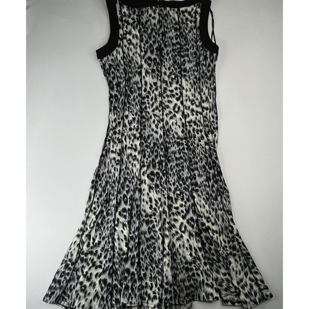 Sandra Darren Leopard Print Maxi Dress Women's Size 6 Sleeveless Flowy - Picture 9 of 16